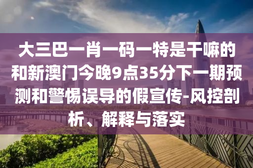 大三巴一肖一碼一特是干嘛的和新澳門今晚9點(diǎn)35分下一期預(yù)測(cè)和警惕誤導(dǎo)的假宣傳-風(fēng)控剖析、解釋與落實(shí)