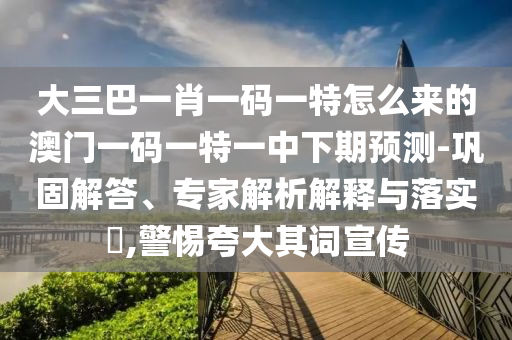 大三巴一肖一碼一特怎么來的澳門一碼一特一中下期預(yù)測-鞏固解答、專家解析解釋與落實(shí)?,警惕夸大其詞宣傳